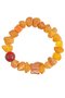 Amber bracelet with decorative inserts