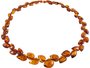 Cognac amber beads “Petals”