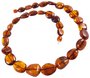 Beads-stones of cognac shade “Viola”