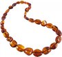 Beads-stones of cognac shade “Viola”