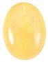 Pendant made of polished amber in a voluminous oval shape