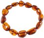 Bracelet made of cognac-colored amber stones