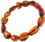 Bracelet made of cognac-colored amber stones