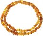 Long beads made of polished amber (medicinal)