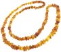 Long beads made of polished amber (medicinal)