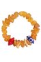 Amber bracelet with decorative inserts made of Indian ceramics