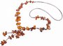 Braided beads made of polished amber stones