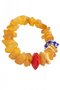 Amber bracelet with decorative inserts made of Indian ceramics