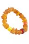 Amber bracelet with decorative inserts made of Indian ceramics