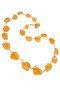 Beads-string made of polished amber stones