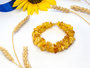 Braided bracelet made of amber stones