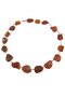 Beads-string made of polished amber stones