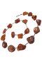 Beads-string made of polished amber stones