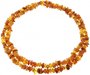 Polished amber stone beads