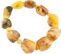 Amber bracelet with alternating figured stones and balls