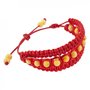 Amulet bracelet with amber balls and red thread