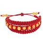 Amulet bracelet with amber balls and red thread