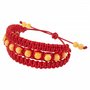 Amulet bracelet with amber balls and red thread