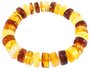 Bracelet made of multi-colored amber donut stones