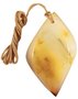 Amber pendant in the shape of a rhombus