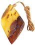 Amber pendant in the shape of a rhombus