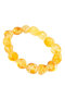 Amber bracelet made of light translucent polished stones