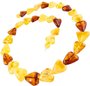 Beads made of amber stones in the shape of a heart