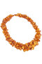 Collar beads made of amber stones