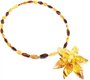 Amber beads with “Flower” pendant