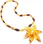 Amber beads with “Flower” pendant