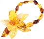 Amber bracelet with Flower pendant