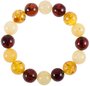 Bracelet made of multi-colored amber balls