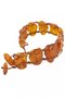 Braided bracelet with amber stones