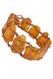 Braided bracelet with amber stones