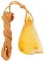 Polished amber pendant (medicinal) triangular shape