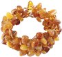 Multi-row woven amber bracelet