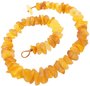 Polished beads made of honey amber (medicinal)