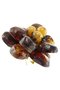 Cognac amber brooch “Flower”