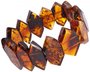 Cognac-colored amber bracelet “Helen”