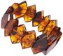 Cognac-colored amber bracelet “Helen”