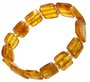 Bracelet made of flat amber stones