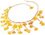 Braided beads made of light amber