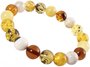 Bracelet made of multi-colored amber balls