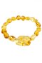 Amber bracelet with a large stone insert