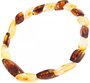 Bracelet with a combination of light and dark amber “Amber leaves”