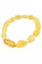 Amber bracelet with stone insert