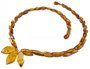 Amber beads made of figured stones