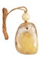 Pendant with stone and amber ball