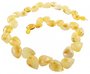 Beads made of drop-shaped amber stones