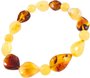 Amber bracelet with alternating round and teardrop-shaped stones